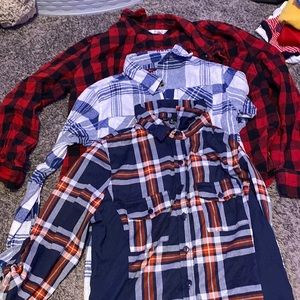 3 piece flannel set size small